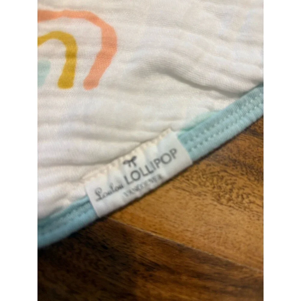 LouLou Lollipop Muslin Bandana Bibs, Rainbow and Llama